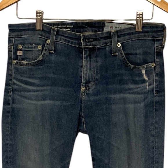 AG Adriano Goldschmied The Legging‎ Ankle Women’s 28R Raw Hem Blue Jeggings - Picture 2 of 12